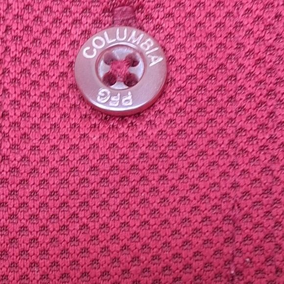 Columbia Red Polo PFG Fishing Shirt Golf Omni Shade Alabama Crimson Tide Men's M - Picture 9 of 16